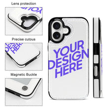 Lade das Bild in den Galerie-Viewer, TPU Leder Apple iPhone 17/iPhone 17 Air/iPhone 17 Pro/iPhone 17 Pro Max Handyhülle Business Handytasche Kartenfach Schutzhülle mit Standfunktion zum Aufklappen aufstellbar Etui mit Foto Design Motiv Text selbst gestalten und bedrucken