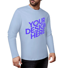Lade das Bild in den Galerie-Viewer, 100% Baumwolle Vorderseite-Druck Herren/Männer Langarm Shirt Verschiedne Farben mit Foto Design Motiv Text selbst gestalten und bedrucken
