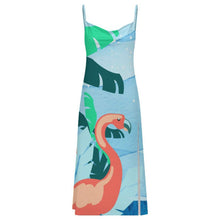 Lade das Bild in den Galerie-Viewer, Personalisiertes Trägerkleid mit Seitenschlitz – langes Sommerkleid mit individuellem Druck