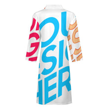 Lade das Bild in den Galerie-Viewer, Multi-Image-Design Bademantel Herren/Männer Morgenmantel Schlafmantel LM003 mit Foto Design Motiv Text selbst gestalten und bedrucken