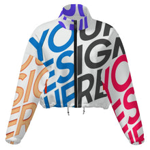 Lade das Bild in den Galerie-Viewer, Multi-Image-Druck Damen / Frauen Fleece Hoodie kurze Jacke MWL476 mit Fotos Muster Text Logo selbst gestalten und bedrucken