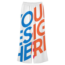 Lade das Bild in den Galerie-Viewer, Multi-Image-Druck Damen / Frauen Set aus Hemd mit Rundhalsausschnitt und Fledermausärmeln + Hose mit weitem Bein und elastischem Bund YKL04 mit Fotos Muster Text Logo selbst gestalten und bedrucken