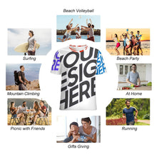 Lade das Bild in den Galerie-Viewer, Multi-Image-Design Damen / Herren T-Shirt mit Volldruck NT mit Foto Design Motiv Text selbst gestalten und bedrucken (Simple Design) (Sonderangebot)