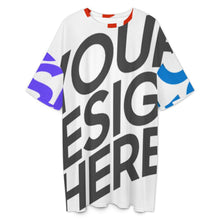 Lade das Bild in den Galerie-Viewer, Multi-Image-Design Personalisierte Damen / Frauen Lockeres Große Größe T-Shirt Home Kurzarm Pyjama Nachthemd LM475 mit Foto selbst gestalten