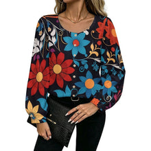Lade das Bild in den Galerie-Viewer, Damen Bluse mit Puffärmeln – Personalisierbar im Leinenlook