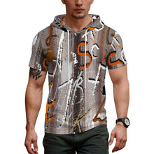 Lade das Bild in den Galerie-Viewer, Mid-Sleeve Hoodie aus Fischschuppen-Stoff mit individuellem Heat-Transfer-Druck