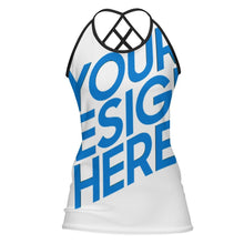 Lade das Bild in den Galerie-Viewer, Sexy Damen / Frauen Sommer Shirt Tank Top mit Cut-outs am Rücken MWZ192 mit Foto Design Motiv Text selbst gestalten und bedrucken (Simple Design)