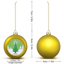 Lade das Bild in den Galerie-Viewer, Kleine Weihnachtskugel mit Foto | Mini Christbaumschmuck gestalten (4cm)