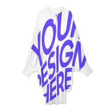 Lade das Bild in den Galerie-Viewer, Lockeres Kleid mit Fledermausärmeln WQ mit Foto Design Motiv Text selbst gestalten und bedrucken (Simple Design)