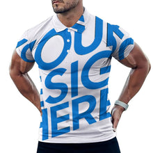 Lade das Bild in den Galerie-Viewer, Einzelbilddruck Sommer Ice Silk Polo T-Shirt Herren / Männer B612 mit Fotos Muster Text Logo selbst gestalten und bedrucken