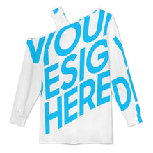 Lade das Bild in den Galerie-Viewer, Einzelbild-Design Damen / Frauen Einseitiges Hosenträger Langarm T-shirt LDV mit Foto Design Motiv Text selbst gestalten und bedrucken (Simple Design)