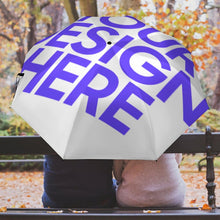 Lade das Bild in den Galerie-Viewer, Y08 2-fach faltbarer automatischer Golfschirm (innen schwarz geklebt/außen bedruckt) mit Fotos Muster Text Logo selbst gestalten und bedrucken