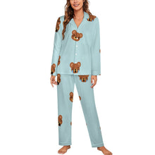 Lade das Bild in den Galerie-Viewer, Pyjama Set Damen personalisieren | Schlafanzug mit Reverskragen & Foto