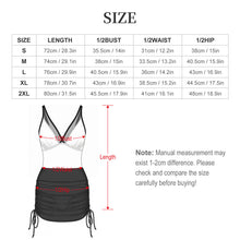 Lade das Bild in den Galerie-Viewer, Damen Badeanzug mit Raffung und Mesh-V-Ausschnitt – individuell bedruckbar, Größen S–2XL