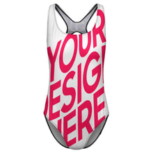 Lade das Bild in den Galerie-Viewer, Multi-Image-Design 2024 NEW Bademode Damen / Frauen Damen / Frauen Badeanzug Einteiler Schwimmanzug SDS2011 mit Foto Design Motiv Text selbst gestalten und bedrucken