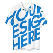 Lade das Bild in den Galerie-Viewer, Einzelbild-Design Herren Kurzarmhemd mit Revers und Falten LM005 mit Ihrem Design Motiv Foto Text selbst gestalten und bedrucken