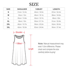 Lade das Bild in den Galerie-Viewer, Damen / Frauen Ärmelloses Kleid LM412 mit Fotos Muster Text Logo selbst gestalten und bedrucken