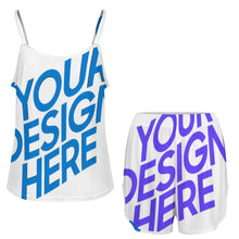 Lade das Bild in den Galerie-Viewer, Damen / Frauen Silk Sling Pajama Set SY02 selbst gestalten und bedrucken