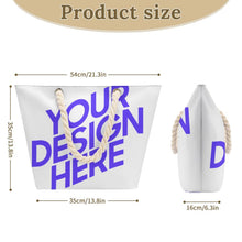 Lade das Bild in den Galerie-Viewer, Einzelbild-Design Hanfseil Tragetasche mit großem Fassungsvermögen XB0601066 mit Foto selbst gestalten und bedrucken