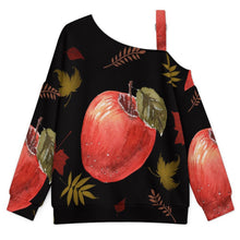 Lade das Bild in den Galerie-Viewer, Damen Schulterfrei Pullover mit individuellem Druck – weich und vielseitig
