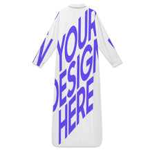 Lade das Bild in den Galerie-Viewer, Einzelbild-Design Damen / Frauen Hemd Kleid Hemdblusenkleid Midikleid Sommermode B9S mit Foto Design Motiv Text selbst gestalten und bedrucken (Simple Design)