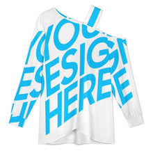 Lade das Bild in den Galerie-Viewer, Einzelbild-Design Damen / Frauen Einseitiges Hosenträger Langarm T-shirt LDV mit Foto Design Motiv Text selbst gestalten und bedrucken (Simple Design)