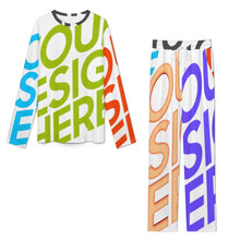 Lade das Bild in den Galerie-Viewer, Multi-Image-Druck Damen / Frauen Lässiger Langarm Hosenanzug A86TZ mit Foto Design Motiv Text selbst gestalten und bedrucken