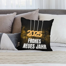 Lade das Bild in den Galerie-Viewer, Kissenbezug 2025 Frohes Neues Jahr Selbst Gestalten Bedrucken Lassen