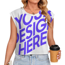 Lade das Bild in den Galerie-Viewer, Einzelbilddruck Damen / Frauen Strickweste mit Flügelärmeln LM563 mit Fotos Muster Text Logo selbst gestalten und bedrucken