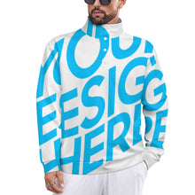 Lade das Bild in den Galerie-Viewer, Unisex Sweatshirt mit langen Ärmeln und Stehkragen mit Foto Design Motiv Text selbst gestalten und bedrucken