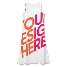 Lade das Bild in den Galerie-Viewer, Multi-Image-Design Damen / Frauen Ärmelloses Kleid mit Rundhalsausschnitt C15Q selbst gestalten und bedrucken