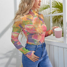 Lade das Bild in den Galerie-Viewer, Langarm Body Damen mit Stehkragen | Personalisiert & High-Stretch