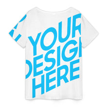 Lade das Bild in den Galerie-Viewer, Einzelbild-Design Damen / Frauen Kleines Kurzarm-T-Shirt mit V-Ausschnitt VDT mit Foto Design Motiv Text selbst gestalten und bedrucken (Simple Design)