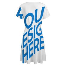 Lade das Bild in den Galerie-Viewer, Damen / Frauen Kurzarmkleid LM414 mit Foto Design Motiv Text selbst gestalten und bedrucken