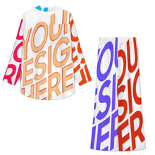 Lade das Bild in den Galerie-Viewer, Multi-Image-Druck Damen / Frauen Langärmliger Anzug A73TZ mit Foto Design Motiv Text selbst gestalten und bedrucken