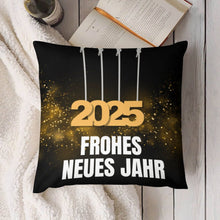 Lade das Bild in den Galerie-Viewer, Kissenbezug 2025 Frohes Neues Jahr Selbst Gestalten Bedrucken Lassen
