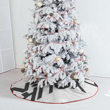 Lade das Bild in den Galerie-Viewer, Weihnachtsbaumrock Weihnachtsbaumdecke (rote Kante) (Unterschiedliche Bilder auf beiden Seiten) mit selbst gestalten und bedrucken
