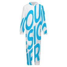 Lade das Bild in den Galerie-Viewer, Einzelbilddruck Kinder Plüsch Heimover Overall Schlafanzüge Pyjama LTWY87 mit Fotos Muster Text Logo selbst gestalten und bedrucken