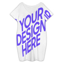 Lade das Bild in den Galerie-Viewer, Damen / Frauen Kurzärmliger mittellanger Rock A96Q mit Foto Design Motiv Text selbst gestalten und bedrucken (Simple Design)