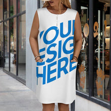 Lade das Bild in den Galerie-Viewer, Einzelbilddruck Damen / Frauen Westentaschenkleid LM456 mit Fotos Muster Text Logo selbst gestalten und bedrucken