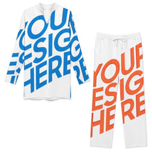 Lade das Bild in den Galerie-Viewer, Einzelbilddruck Herren / Männer Saudi-Stehkragen Set Hauskleidung B24TZ mit Fotos Muster Text Logo selbst gestalten und bedrucken