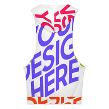 Lade das Bild in den Galerie-Viewer, Multi-Image-Design Damen / Frauen Tank Top mit Kapuze und Taschen BX07 mit Foto Design Motiv Text selbst gestalten und bedrucken (Simple Design)