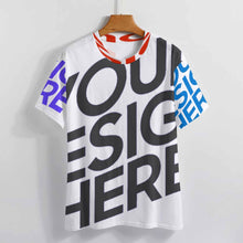 Lade das Bild in den Galerie-Viewer, Multi-Image-Design Damen / Herren T-Shirt mit Volldruck NT mit Foto Design Motiv Text selbst gestalten und bedrucken (Simple Design) (Sonderangebot)
