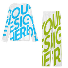 Lade das Bild in den Galerie-Viewer, Einzelbilddruck Damen / Frauen Lässiger Langarm Hosenanzug A86TZ mit Foto Design Motiv Text selbst gestalten und bedrucken