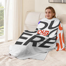 Lade das Bild in den Galerie-Viewer, Multi-Image-Druck Unisex Langarm Plüschiger bequemer Wickelmantel Pyjama LYQ129 mit Fotos Muster Text Logo selbst gestalten und bedrucken