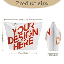 Lade das Bild in den Galerie-Viewer, Multi-Image-Design Hanfseil Tragetasche mit großem Fassungsvermögen XB0601066 mit Foto selbst gestalten und bedrucken