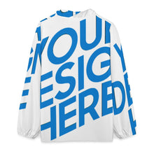 Lade das Bild in den Galerie-Viewer, Damen Einzelbilddruck Langarmhemd mit Rüschen A1S mit Fotos Muster Text Logo selbst gestalten und bedrucken