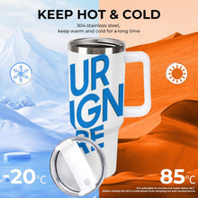 Lade das Bild in den Galerie-Viewer, 40OZ Ice King Cup mit großem Fassungsvermögen aus Edelstahl 304 mit Fotos Muster Text Logo selbst gestalten und bedrucken