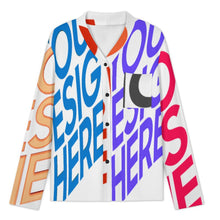 Lade das Bild in den Galerie-Viewer, Multi-Image-Druck Damen / Frauen Langärmliger Pyjama Anzug mit V-Ausschnitt B99TZ mit Foto Design Motiv Text selbst gestalten und bedrucken