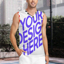 Lade das Bild in den Galerie-Viewer, Multi-Image-Design Herren / Männer Basketball Weste mit V-Ausschnitt TK mit Fotos Muster Text Logo selbst gestalten und bedrucken